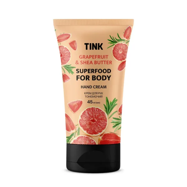 Tink - Тонізуючий крем для рук з грейпфрутом, екстрактом грейпфрута та маслом карите, 45 мл