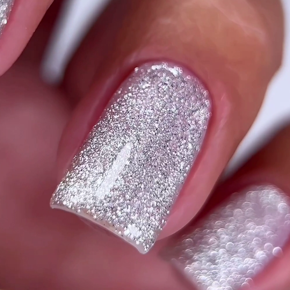 Oxxi - Гель-лак Brillant Cat № 02 срібло з блискітками, 10 мл - Зображення 2