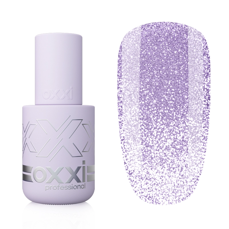 Oxxi - Гель-лак Brillant Cat № 03 ліловий з блискітками, 10 мл