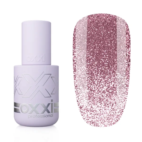 Oxxi - Гель-лак Brillant Cat № 07 рожево-бежевий з блискітками, 10 мл