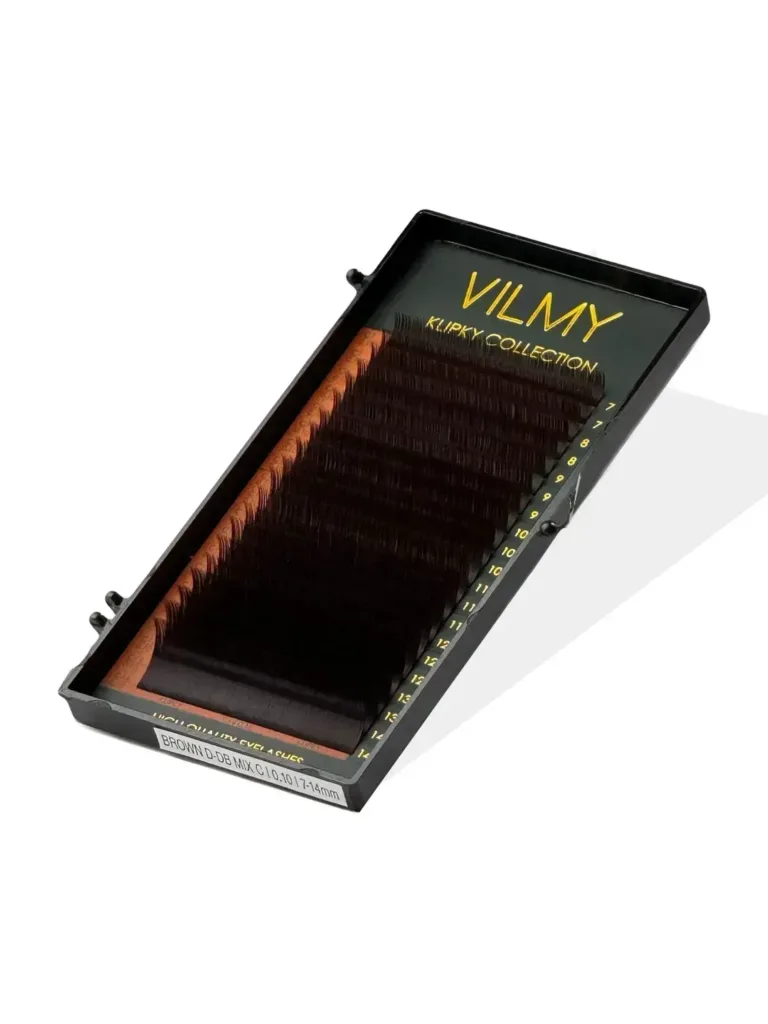 VILMY - Шоколадні вії 20 ліній KLIPKY мікс, C 0.07 (5-12)